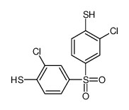 2-chloro-4-(3-chloro-4-sulfanylphenyl)sulfonylbenzenethiol Structure