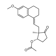 17β-Acetoxy-3-methoxy-8,14-secoestra-1,3,5(10),9(11)-tetraen-14-on Structure