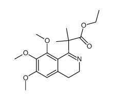 ethyl 6,7,8-trimethoxy-α,α-dimethyl-3,4-dihydroisoquinoline-1-acetate Structure