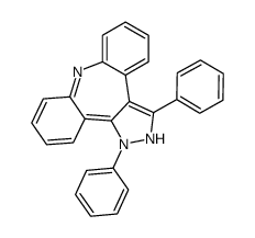 1,8-Dihydro-1,3-diphenyldibenzo(b,f)pyrazolo(3,4-d)azepine结构式