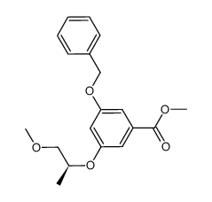 methyl 3-{[(1S)-1-methyl-2-(methyloxy)ethyl]oxy}-5-[(phenylmethyl)oxy]benzoate结构式