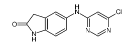 5-(6-chloropyrimidin-4-ylamino)indolin-2-one Structure