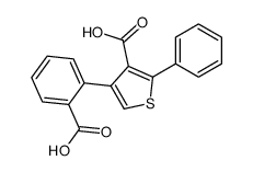 4-(2-carboxyphenyl)-2-phenylthiophene-3-carboxylic acid结构式