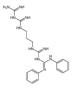 2-[N'-[3-[[amino-(diaminomethylideneamino)methylidene]amino]propyl]carbamimidoyl]-1,3-diphenylguanidine Structure