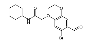 Acetamide, 2-(5-bromo-2-ethoxy-4-formylphenoxy)-N-cyclohexyl结构式