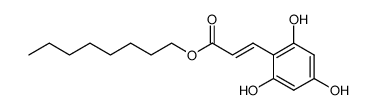 (E)-3-(2,4,6-trihydroxyphenyl)acrylic acid octyl ester Structure