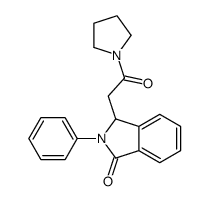 3-(2-oxo-2-pyrrolidin-1-ylethyl)-2-phenyl-3H-isoindol-1-one结构式