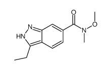 3-ethyl-N-methoxy-N-methyl-2H-indazole-6-carboxamide结构式