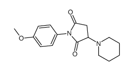 1-(4-methoxyphenyl)-3-piperidin-1-ylpyrrolidine-2,5-dione Structure