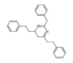 5-hydroxy-1,7-diphenyl-3-heptanone-syn-O-benzyloxime Structure