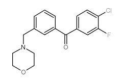 4-CHLORO-3-FLUORO-3'-MORPHOLINOMETHYL BENZOPHENONE结构式