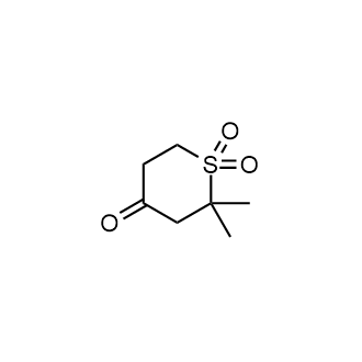 2,2-二甲基四氢-4H-噻喃-4-酮1,1-二氧化物结构式