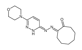 (2E)-2-[(6-morpholin-4-ylpyridazin-3-yl)hydrazinylidene]cyclooctan-1-one结构式