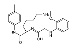 (2S)-6-amino-2-[[2-(2-methoxyanilino)acetyl]amino]-N-(4-methylphenyl)hexanamide Structure