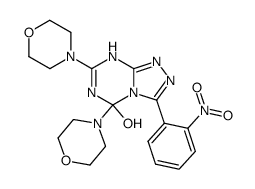 5,8-dihydro-5-hydroxy-5,7-dimorpholino-3-(2-nitrophenyl)-1,2,4-triazolo(4,3-a)(1,3,5)triazine Structure