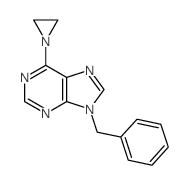 6-aziridin-1-yl-9-benzyl-purine结构式