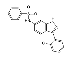 N-[3-(2-chlorophenyl)-1H-indazol-6-yl]benzenesulfonamide Structure