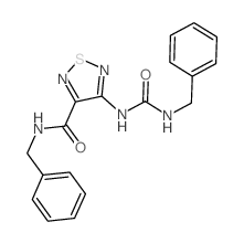 N-benzyl-4-(benzylcarbamoylamino)-1,2,5-thiadiazole-3-carboxamide structure