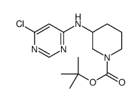 3-[(6-氯-4-嘧啶基)氨基]-1-哌啶甲酸叔丁酯结构式