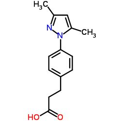 3-[4-(3,5-Dimethyl-1H-pyrazol-1-yl)phenyl]propanoic acid Structure