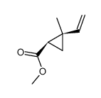 Cyclopropanecarboxylic acid, 2-ethenyl-2-methyl-, methyl ester, trans- (9CI) picture