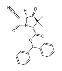 benzhydryl 6-diazopenicillanate 1β-oxide Structure