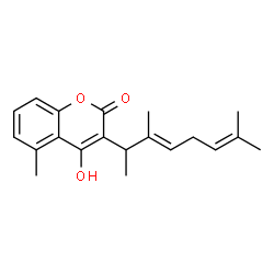 4-Hydroxy-5-methyl-3-[(2E)-1,2,6-trimethyl-2,5-heptadienyl]-2H-1-benzopyran-2-one picture