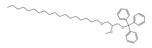 1-O-octadecyl-2-O-methyl-3-O-trityl-rac-glycerol Structure