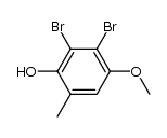 2,3-dibromo-4-methoxy-6-methylphenol结构式