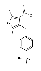 2,5-dimethyl-4-(4-(trifluoromethyl)benzyl)thiophene-3-carbonyl chloride Structure