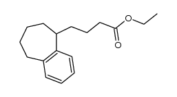 ethyl 4-(6,7,8,9-tetrahydro-5H-5-benzocycloheptenyl)butyrate结构式