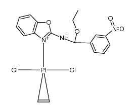 trans-PtCl2(C2H4)(ClC6H3ONCNHCH(OCH2CH3)C6H4-3-NO2)结构式