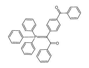 2-(4-benzoylphenyl)-1-phenyl-2-(triphenyl-5-phosphanylidene)ethan-1-one结构式