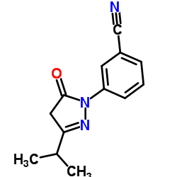 3-(3-Isopropyl-5-oxo-4,5-dihydro-1H-pyrazol-1-yl)benzonitrile Structure