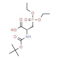 (R)-2-((tert-butoxycarbonyl)amino)-3-(diethoxyphosphoryl)propanoic acid Structure