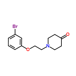 1-[2-(3-Bromophenoxy)ethyl]-4-piperidinone Structure