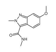 6-methoxy-N,2-dimethylindazole-3-carboxamide结构式