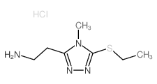 2-(5-Ethylsulfanyl-4-methyl-4H-[1,2,4]triazol-3-yl)-ethylamine hydrochloride Structure