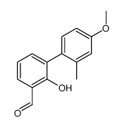 2-hydroxy-3-(4-methoxy-2-methylphenyl)benzaldehyde结构式