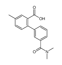 2-[3-(dimethylcarbamoyl)phenyl]-5-methylbenzoic acid结构式