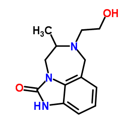 6-(2-Hydroxyethyl)-4,5,6,7-tetrahydro-5-methylimidazo(4,5,1-jk)(1,4)benzodiazepin-2(1H)-one Structure