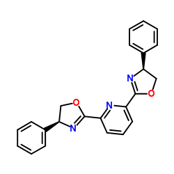 2,6-Bis[|4R|-4-phenyl-2-oxazolinyl]pyridine structure