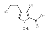 4-氯-3-丙基-1-甲基吡唑-5-甲酸结构式