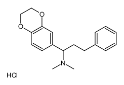 1,4-Benzodioxin-6-methanamine, 2,3-dihydro-N,N-dimethyl-alpha-(2-pheny lethyl)-, hydrochloride Structure