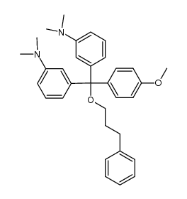 3,3'-((4-methoxyphenyl)(3-phenylpropoxy)methylene)bis(N,N-dimethylaniline)结构式