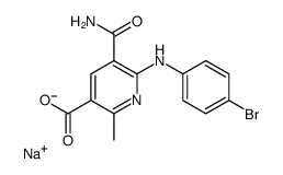 sodium,6-(4-bromoanilino)-5-carbamoyl-2-methylpyridine-3-carboxylate结构式