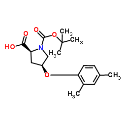 (4S)-1-(tert-Butoxycarbonyl)-4-(2,4-dimethylphenoxy)-L-proline Structure