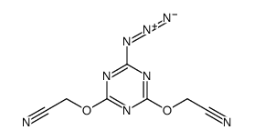 2-[[4-azido-6-(cyanomethoxy)-1,3,5-triazin-2-yl]oxy]acetonitrile结构式