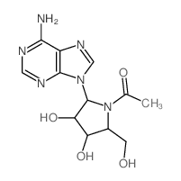 Adenosine,4'-acetamido-4'-deoxy- (8CI) structure