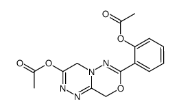 Acetic acid 2-(3-acetoxy-4,9-dihydro-[1,2,4]triazino[4,3-d][1,3,4]oxadiazin-7-yl)-phenyl ester结构式